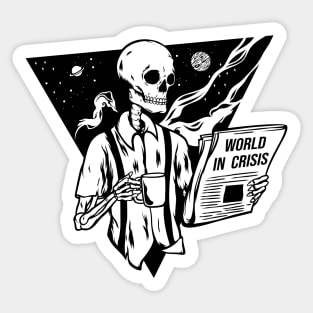 Skeleton drink coffee Sticker